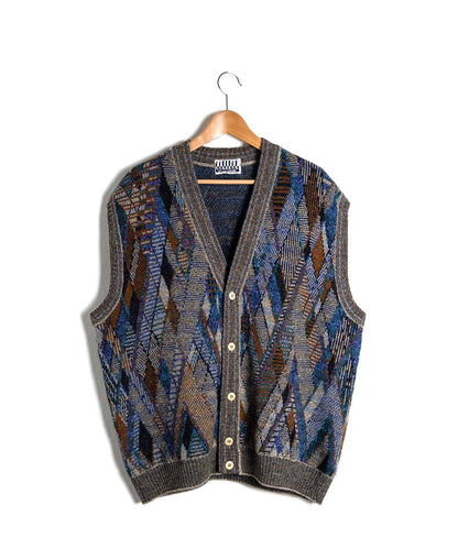 Cardigan Smanicato Fantasia Vintage-Vintage-fronte.jpg; Cardigan Smanicato Fantasia Vintage-Vintage-retro.jpg