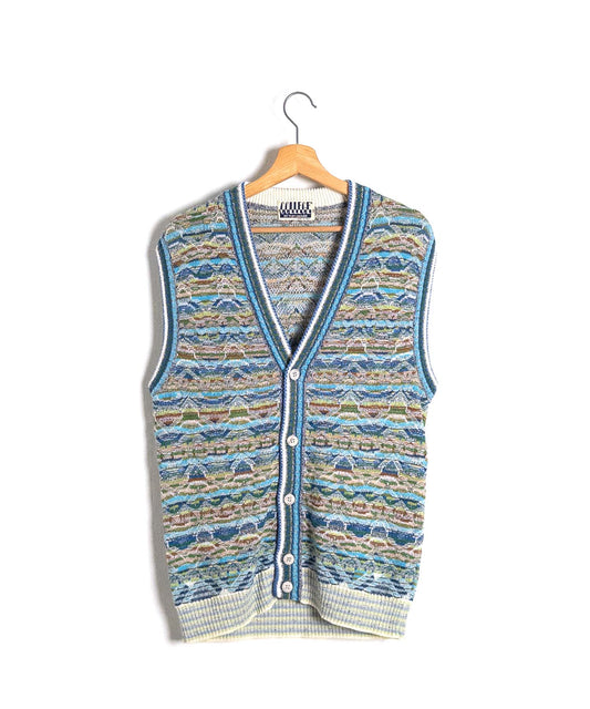 Smanicato Cardigan Fantasia Vintage-Vintage-fronte.jpg; Smanicato Cardigan Fantasia Vintage-Vintage-retro.jpg